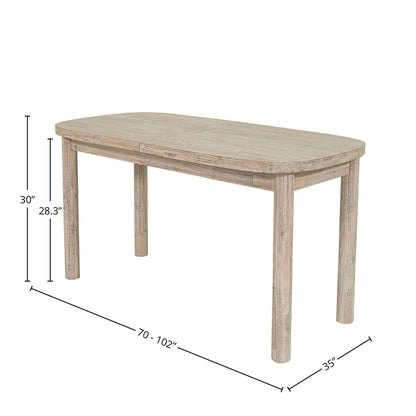 Oasis Wooden Extendable Dining Table-Dining Tables-LH Imports-LOOMLAN