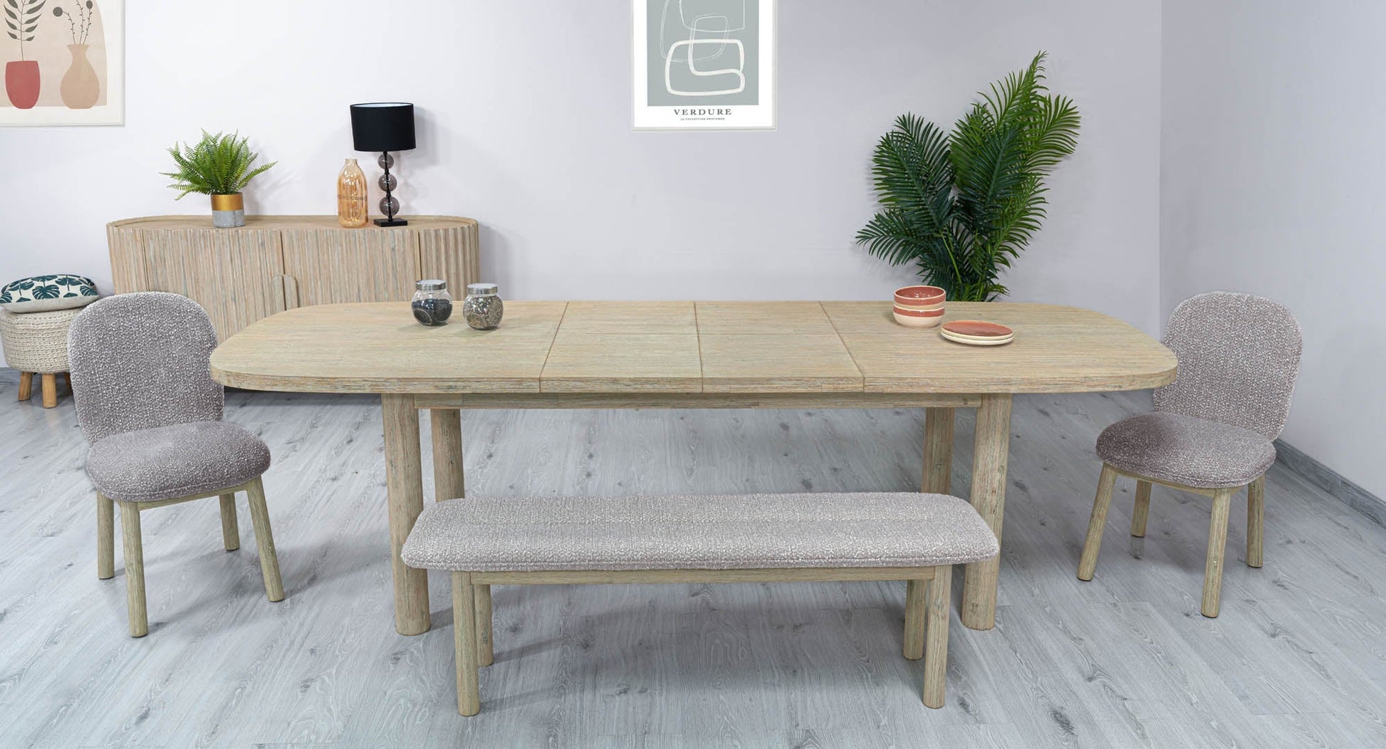 Oasis Wooden Extendable Dining Table-Dining Tables-LH Imports-LOOMLAN