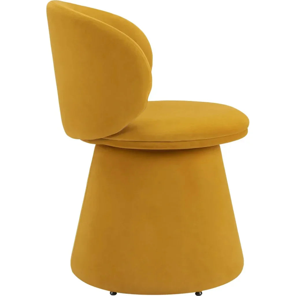 Oblic Orange Swivel Armless Dining Chair - LOOMLAN - Zuo Modern - Dining Chairs
