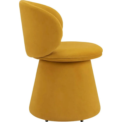 Oblic Orange Swivel Armless Dining Chair - LOOMLAN - Zuo Modern - Dining Chairs