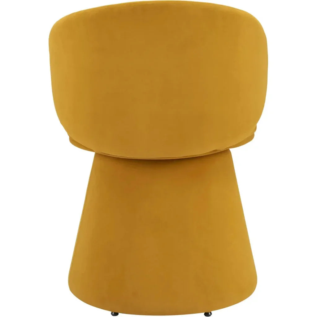 Oblic Orange Swivel Armless Dining Chair - LOOMLAN - Zuo Modern - Dining Chairs