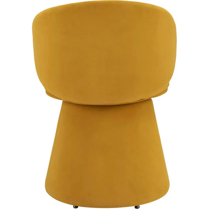 Oblic Orange Swivel Armless Dining Chair - LOOMLAN - Zuo Modern - Dining Chairs
