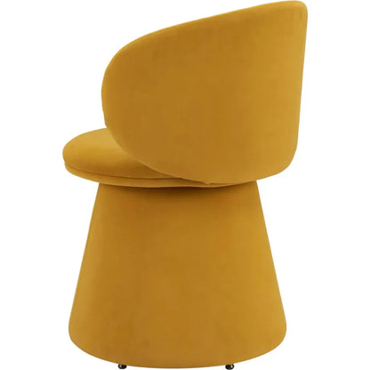 Oblic Orange Swivel Armless Dining Chair - LOOMLAN - Zuo Modern - Dining Chairs