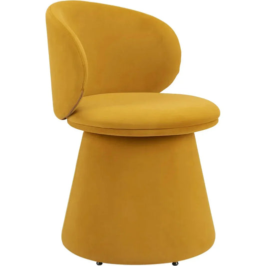 Oblic Orange Swivel Armless Dining Chair - LOOMLAN - Zuo Modern - Dining Chairs