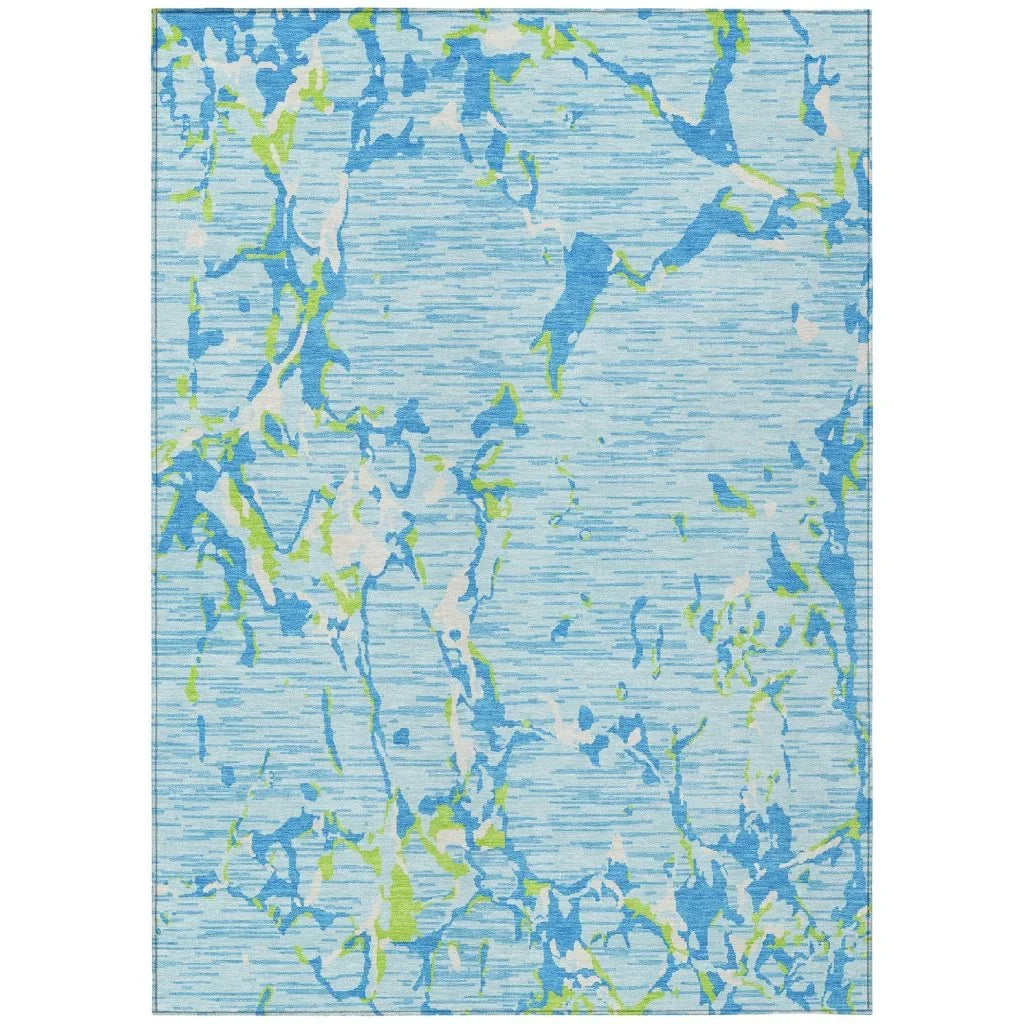 Oceana Sky Washable Indoor-Outdoor Rug-Outdoor Rugs-LOOMLAN Rugs-2'6" x 3'10"-LOOMLAN