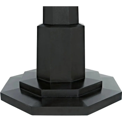 Octagon Wood Black Geometric Dining Table-Dining Tables-Noir-LOOMLAN