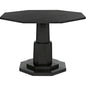 Octagon Wood Black Geometric Dining Table-Dining Tables-Noir-LOOMLAN