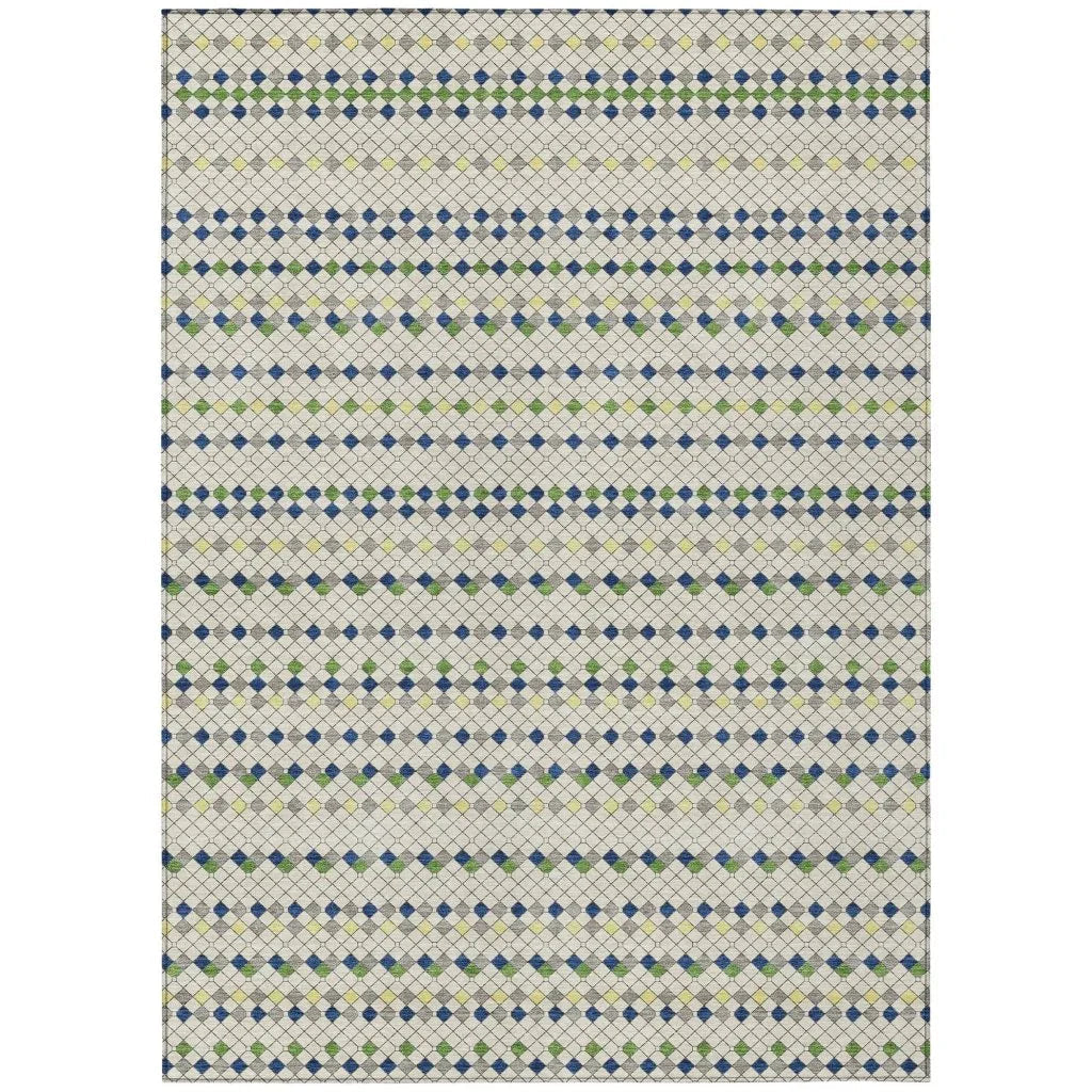 Octavia Ivory Washable Indoor - Outdoor Rug - LOOMLAN - LOOMLAN Rugs - Outdoor Rugs