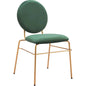 Odessa Green & Gold Armless Dining Chair 2PC - LOOMLAN - Zuo Modern - Dining Chairs