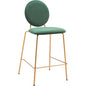 Odessa Steel Green & Gold Counter Stool 2PC - LOOMLAN - Zuo Modern - Counter Stools