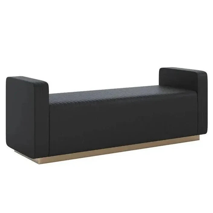 Odette Leather Backless Bedroom Bench - LOOMLAN - SUNPAN - Bedroom Benches