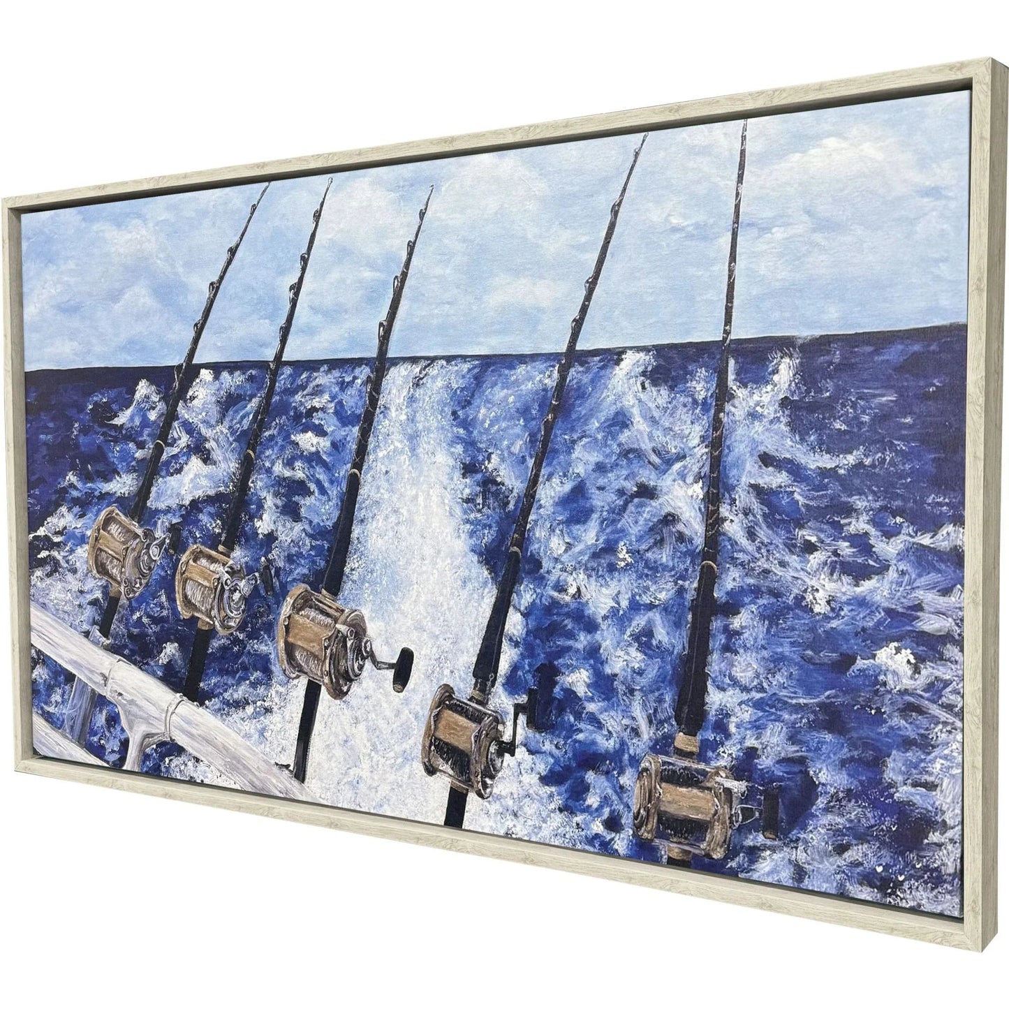 Offshore Reeling Blue Canvas Art