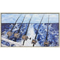 Offshore Reeling Blue Canvas Art