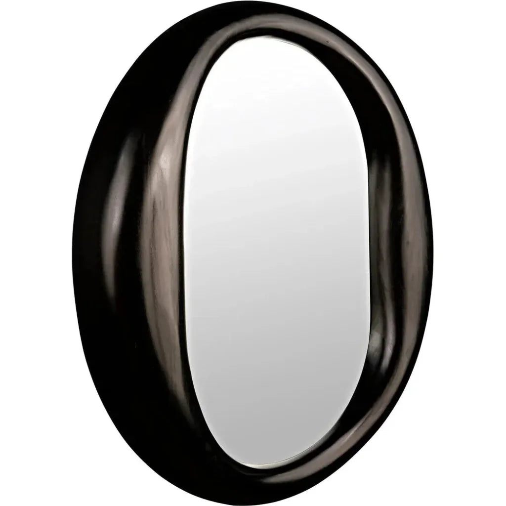 Oh Mirror, Charcoal Black Round Wall Mirror - LOOMLAN - Noir - Wall Mirrors