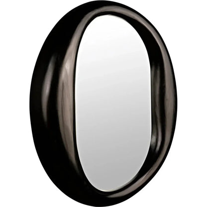 Oh Mirror, Charcoal Black Round Wall Mirror - LOOMLAN - Noir - Wall Mirrors