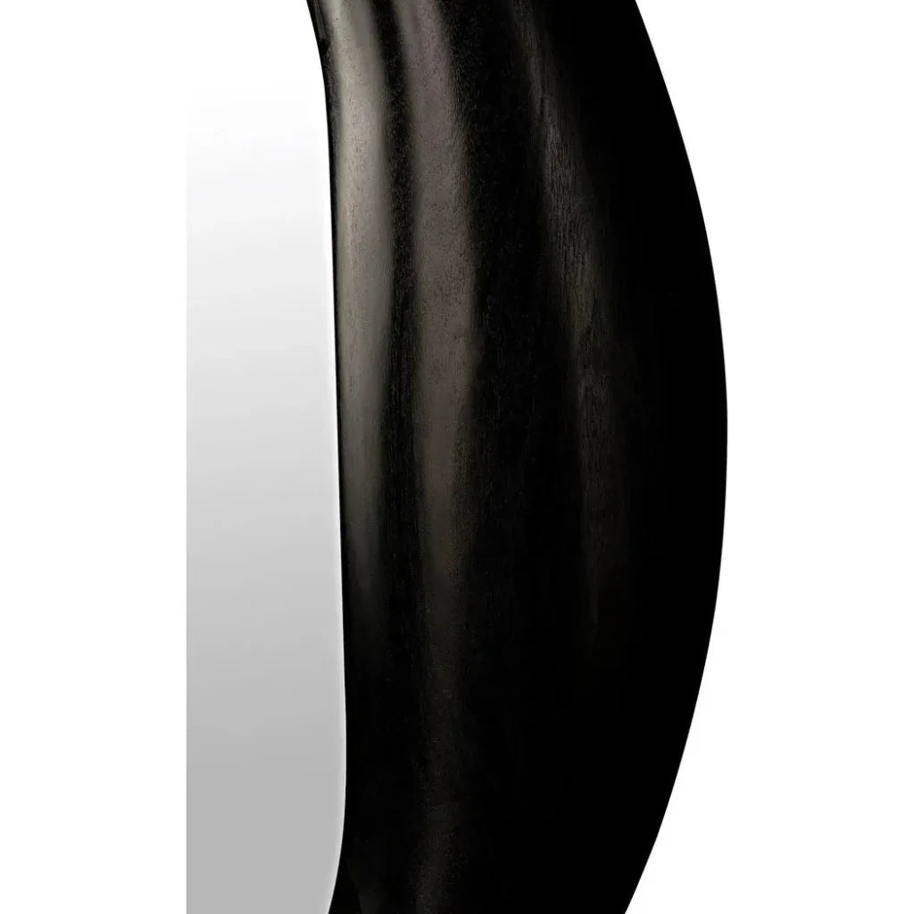 Oh Mirror, Charcoal Black Round Wall Mirror - LOOMLAN - Noir - Wall Mirrors