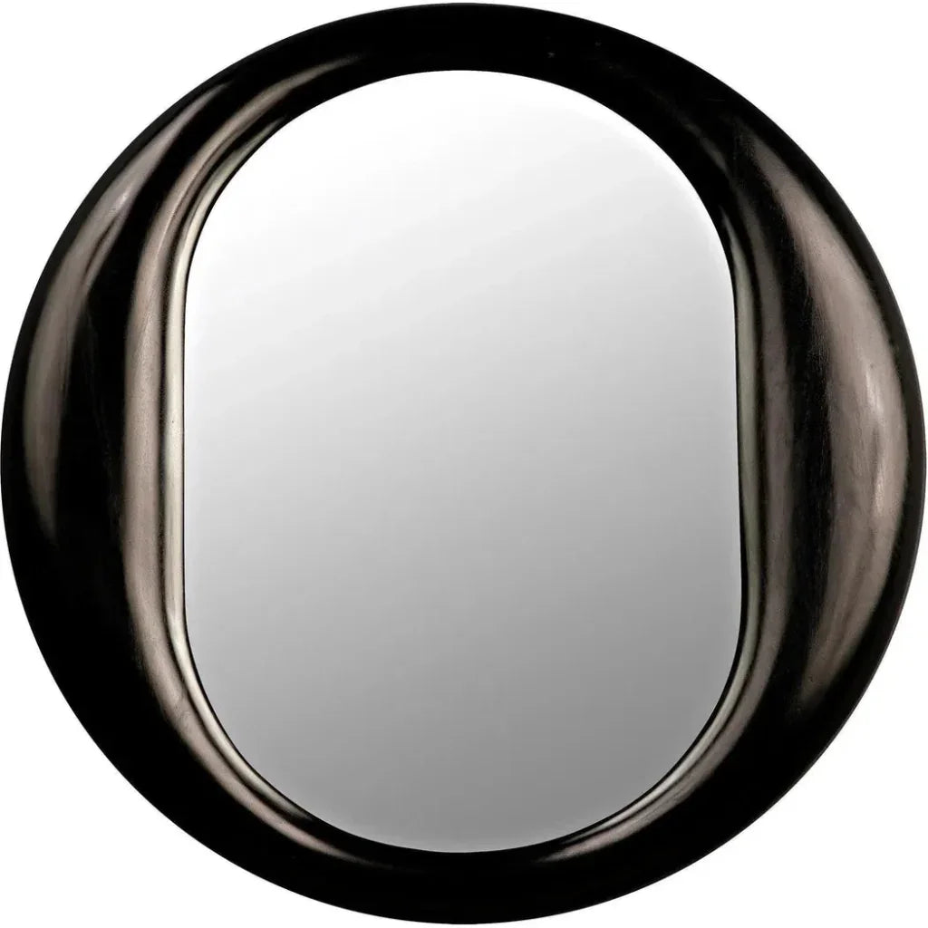 Oh Mirror, Charcoal Black Round Wall Mirror - LOOMLAN - Noir - Wall Mirrors