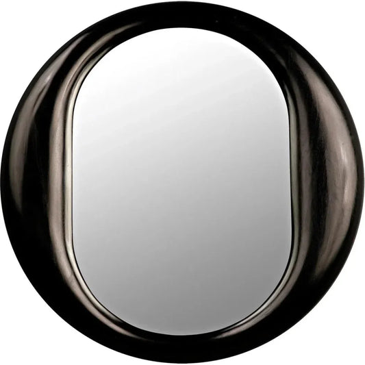 Oh Mirror, Charcoal Black Round Wall Mirror - LOOMLAN - Noir - Wall Mirrors