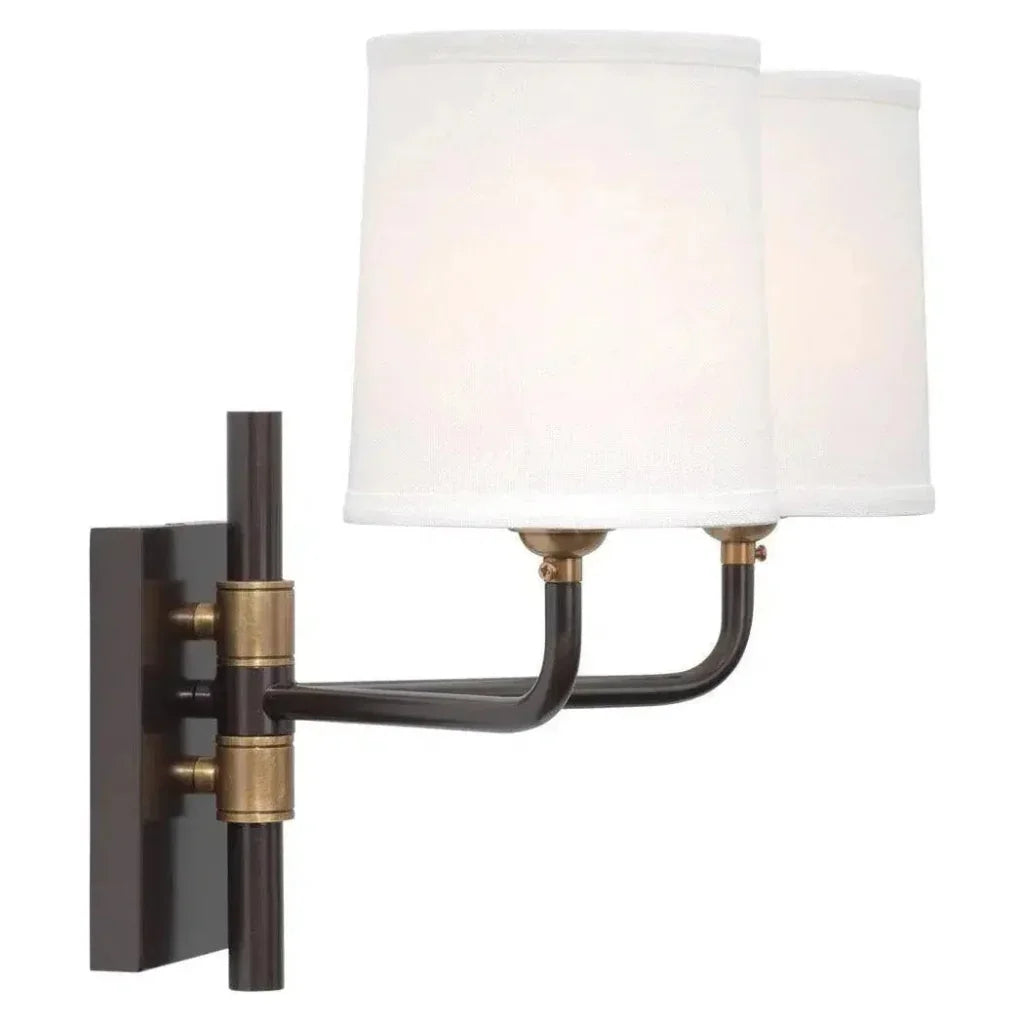 Oil Rubbed Bronze Lawton Double Arm Wall Sconce - LOOMLAN - Jamie Young - Wall Sconces