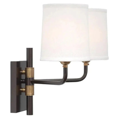 Oil Rubbed Bronze Lawton Double Arm Wall Sconce - LOOMLAN - Jamie Young - Wall Sconces
