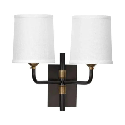 Oil Rubbed Bronze Lawton Double Arm Wall Sconce - LOOMLAN - Jamie Young - Wall Sconces