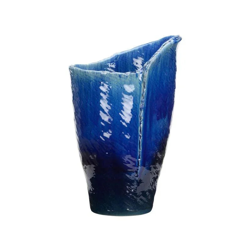 Okinawa Bold Blue Glaze Vase - LOOMLAN - Wildwood - Vases & Jars
