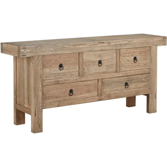 Old Pine Five Drawer Buffet - LOOMLAN - Furniture Classics - Dressers