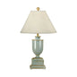 Old Washed Linen Shade Gold Accents Urn Table Lamp - LOOMLAN - Wildwood - Table Lamps