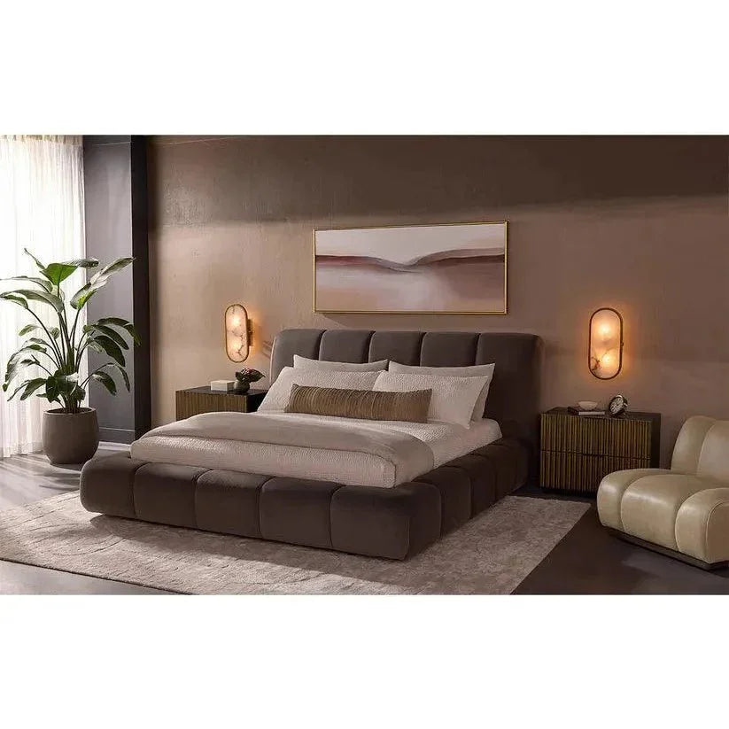 Olena Fabric Luxurious Bed - LOOMLAN - SUNPAN - Beds