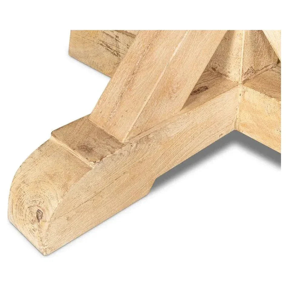 Oleski Round Dining Table Seats 6-Dining Tables-Sarreid-LOOMLAN