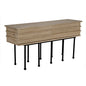 Oliver Steel Base Wooden Console Table - LOOMLAN - Noir - Console Tables