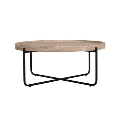 Oliver Wood Top Round Coffee Table