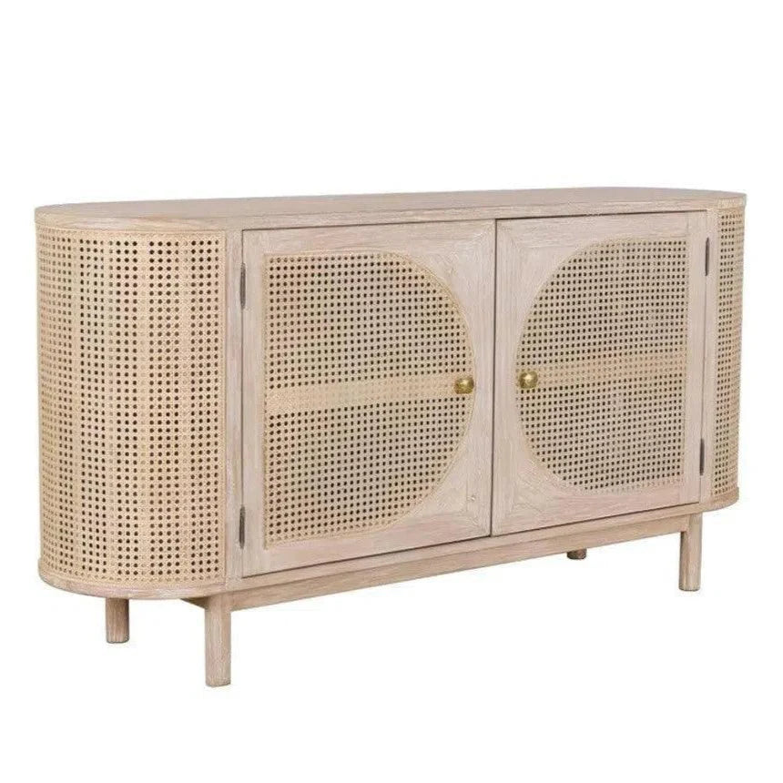 Olivia 2 Door Cabinet Natural - LOOMLAN - Artesia - Sideboards