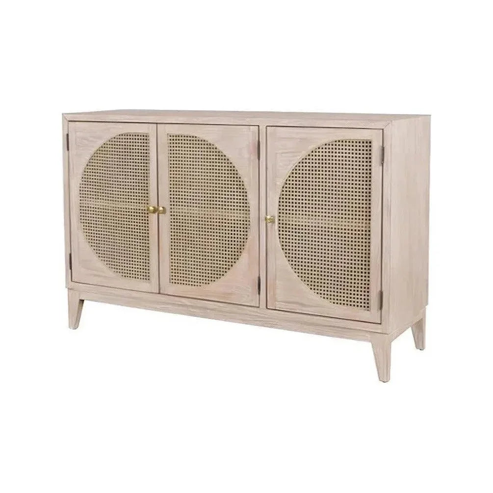 Olivia 3 Door Cabinet Natural - LOOMLAN - Artesia - Sideboards
