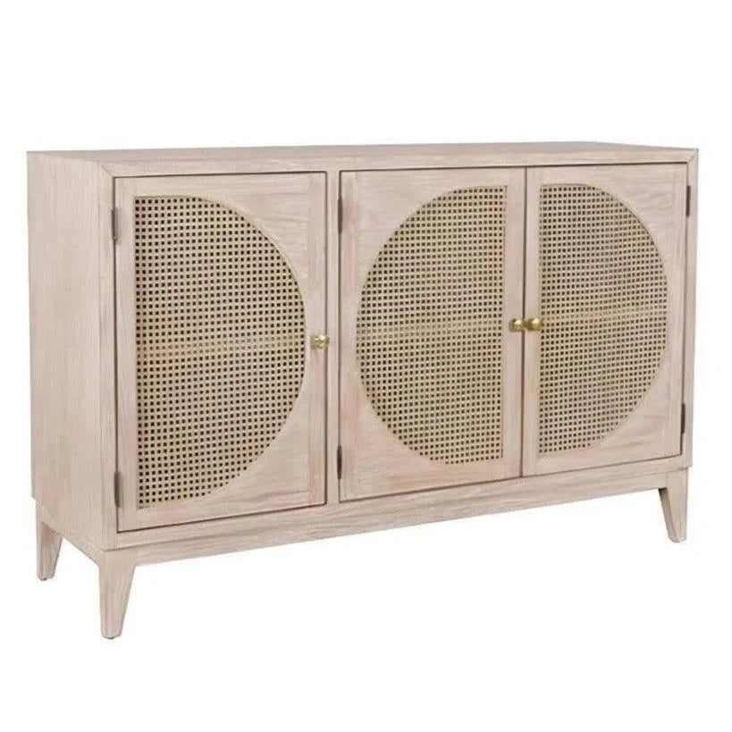 Olivia 3 Door Cabinet Natural - LOOMLAN - Artesia - Sideboards