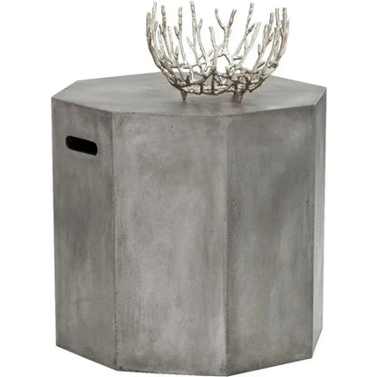 Ollo End Table Concrete For Indoor Outdoor - LOOMLAN - SUNPAN - Outdoor Side Tables