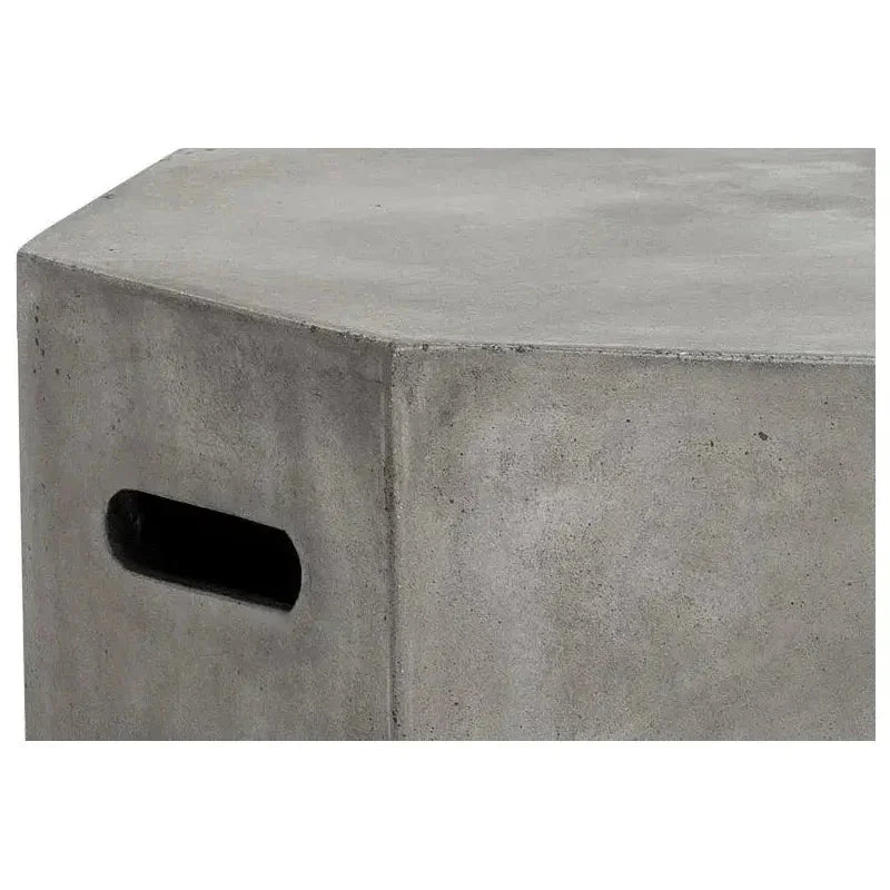 Ollo End Table Concrete For Indoor Outdoor - LOOMLAN - SUNPAN - Outdoor Side Tables