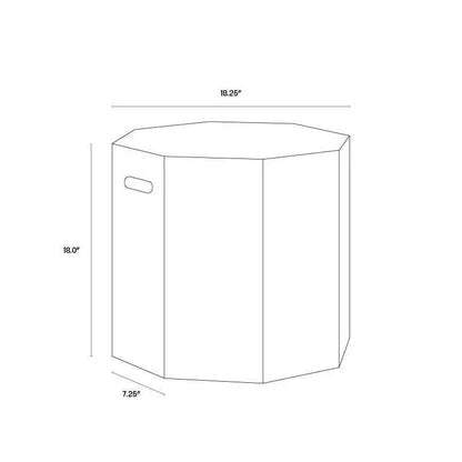 Ollo End Table Concrete For Indoor Outdoor - LOOMLAN - SUNPAN - Outdoor Side Tables
