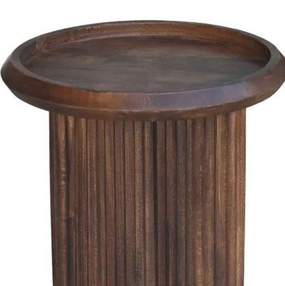 Olmira Wooden Round Side Table