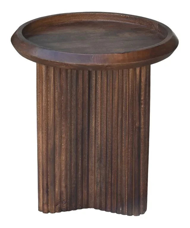 Olmira Wooden Round Side Table
