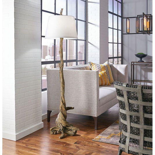 Olmsted Natural Wood Finish Floor Lamp-Floor Lamps-Wildwood-LOOMLAN
