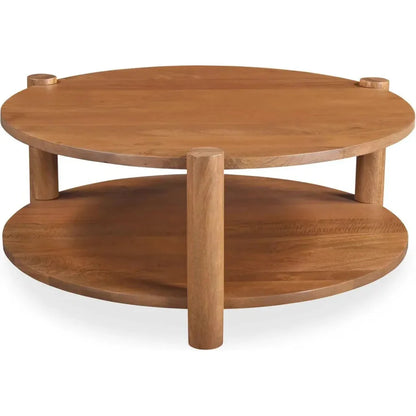Olsen Natural Solid Wood Round Coffee Table - LOOMLAN - Moe's Home - Coffee Tables