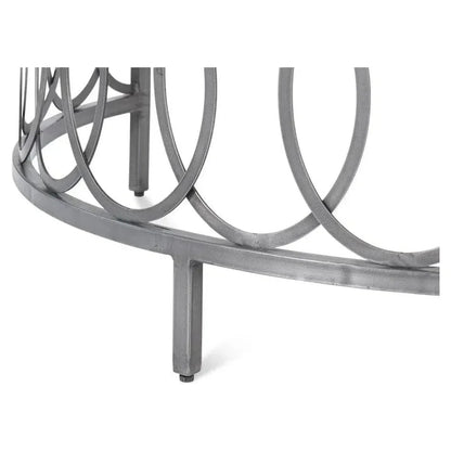 Olympia Demilune Table White Marble Top - LOOMLAN - Sarreid - Side Tables