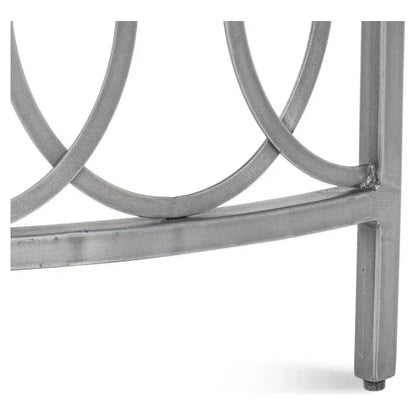 Olympia Demilune Table White Marble Top - LOOMLAN - Sarreid - Side Tables