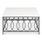 Olympia Square Coffee Table White Marble Top - LOOMLAN - Sarreid - Coffee Tables