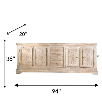Olyndra Extra Long Wood Credenza