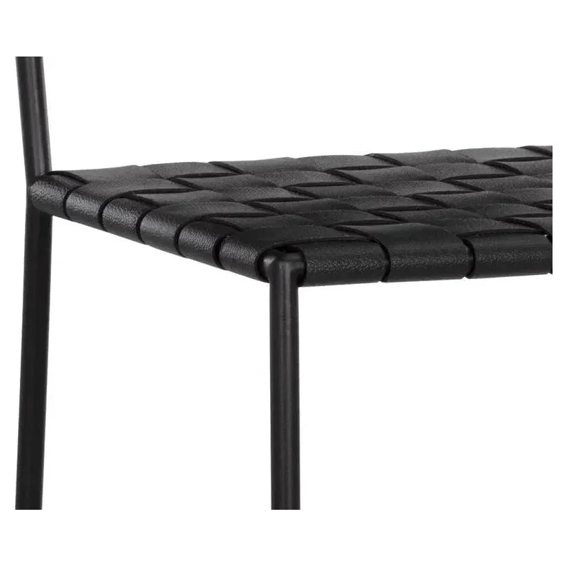 Omari Leather Unique Styled Barstool - LOOMLAN - SUNPAN - Bar Stools