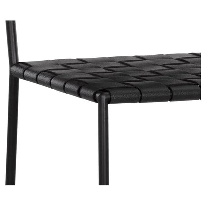 Omari Leather Unique Styled Barstool - LOOMLAN - SUNPAN - Bar Stools