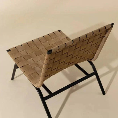 Omari Lounge Chair Luxurious Suede Leather Black Iron - LOOMLAN - SUNPAN - Accent Chairs