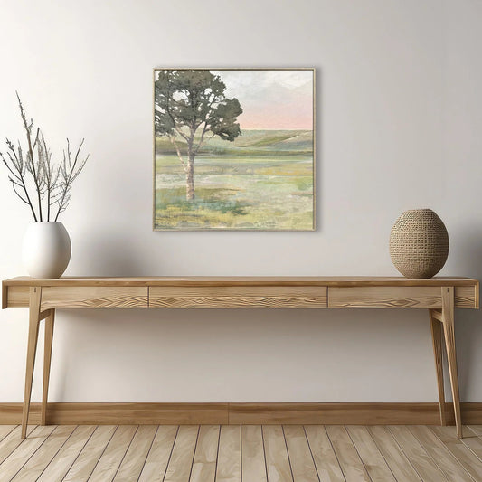 Omaroo Hand Finished Green Framed Wall Art